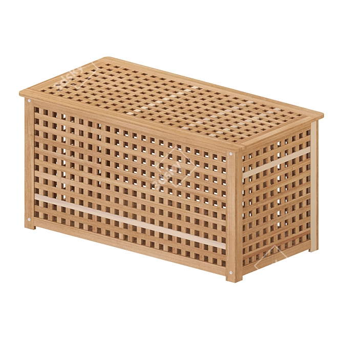 IKEA HOL Acacia Storage Tables 3D model image 2