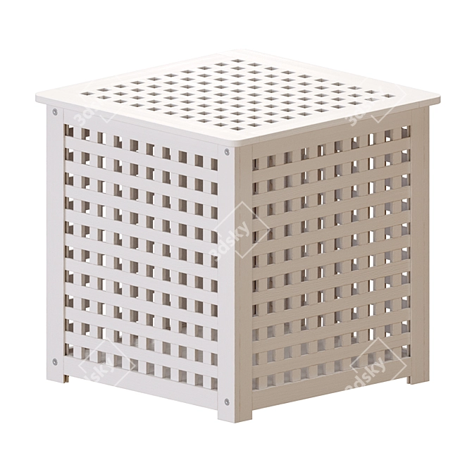 IKEA HOL Acacia Storage Tables 3D model image 4