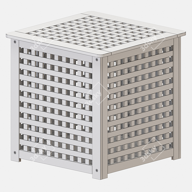 IKEA HOL Acacia Storage Tables 3D model image 5