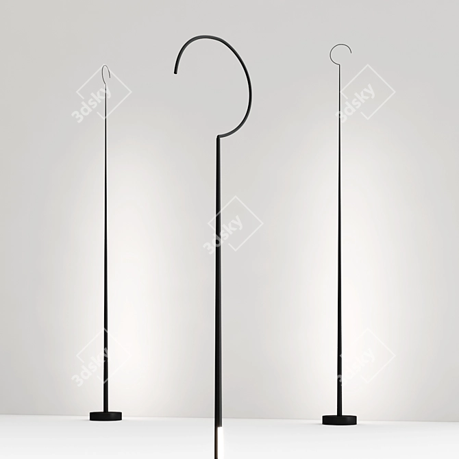 Ethereal Glow: Anima Floor Lamp 3D model image 1