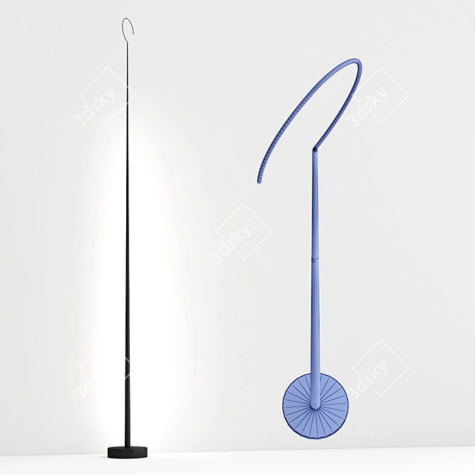 Ethereal Glow: Anima Floor Lamp 3D model image 2