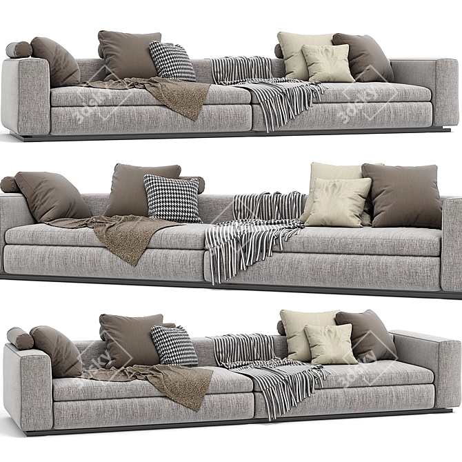 Modern design Minotti Leonard Sofa 3D model image 1