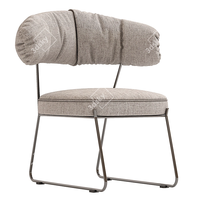 Sleek and Stylish QUADROTTA Chair 3D model image 1