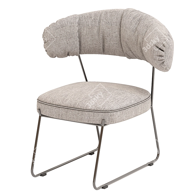 Sleek and Stylish QUADROTTA Chair 3D model image 4
