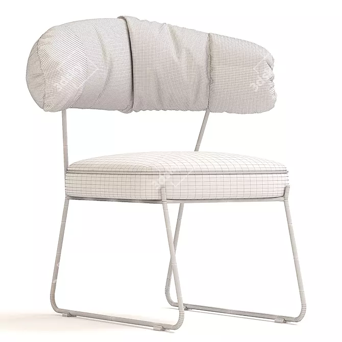 Sleek and Stylish QUADROTTA Chair 3D model image 5