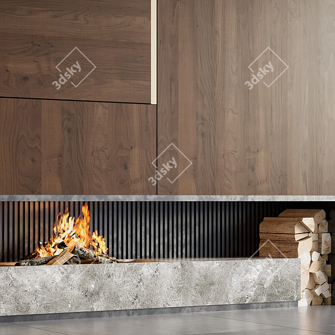 Exquisite Fireplace for V-Ray & Corona 3D model image 2