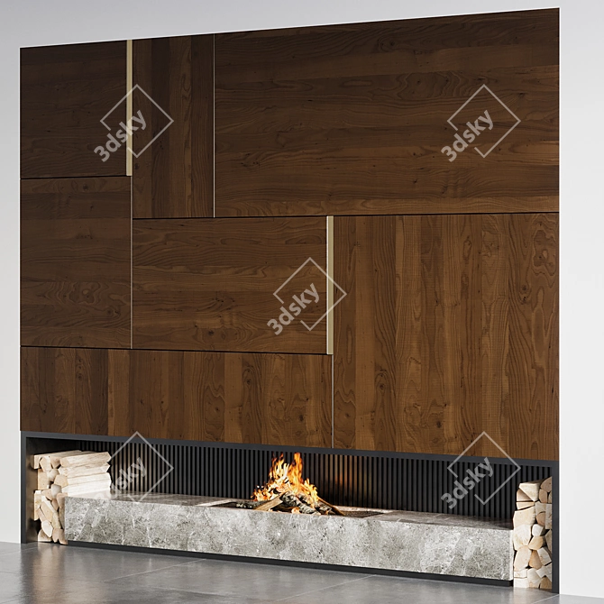 Exquisite Fireplace for V-Ray & Corona 3D model image 3