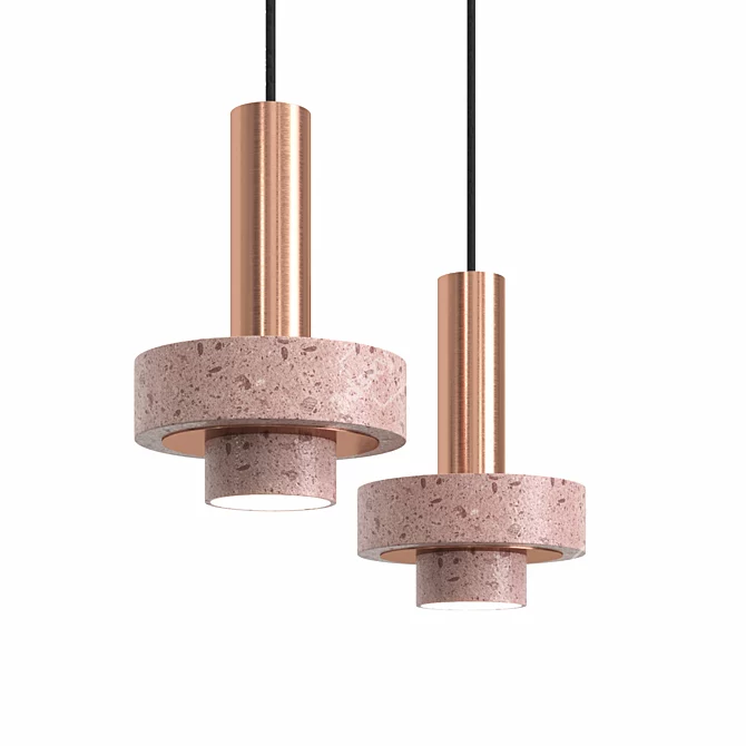 Title: Rosa and Copper Ambra Lighting 3D model image 1