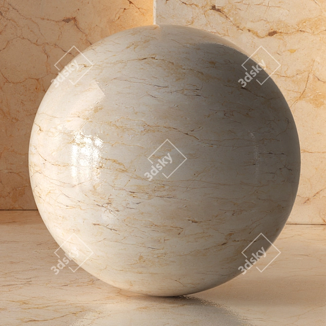 Beige Marble Texture Pack 3D model image 2