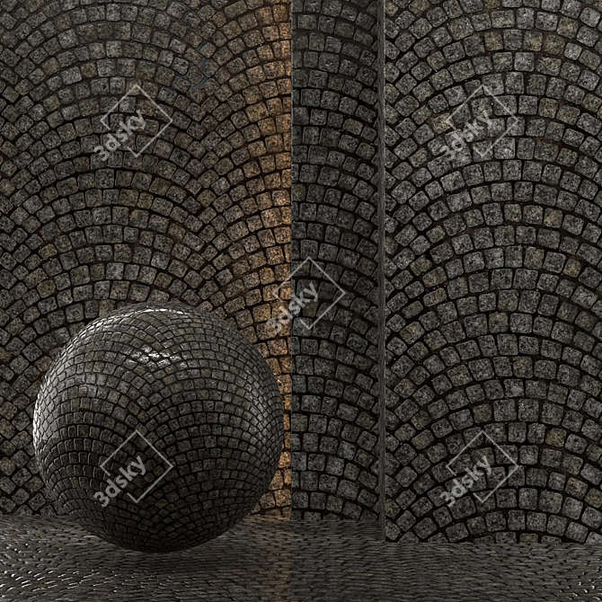 Seamless Pavement Texture Kit 3D model image 1