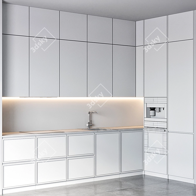 Miele Kitchen 60: Perfectly Designed for Efficiency 3D model image 5