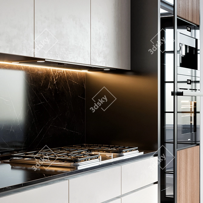 Modern Miele Kitchen: Spacious, Stylish & Functional 3D model image 4