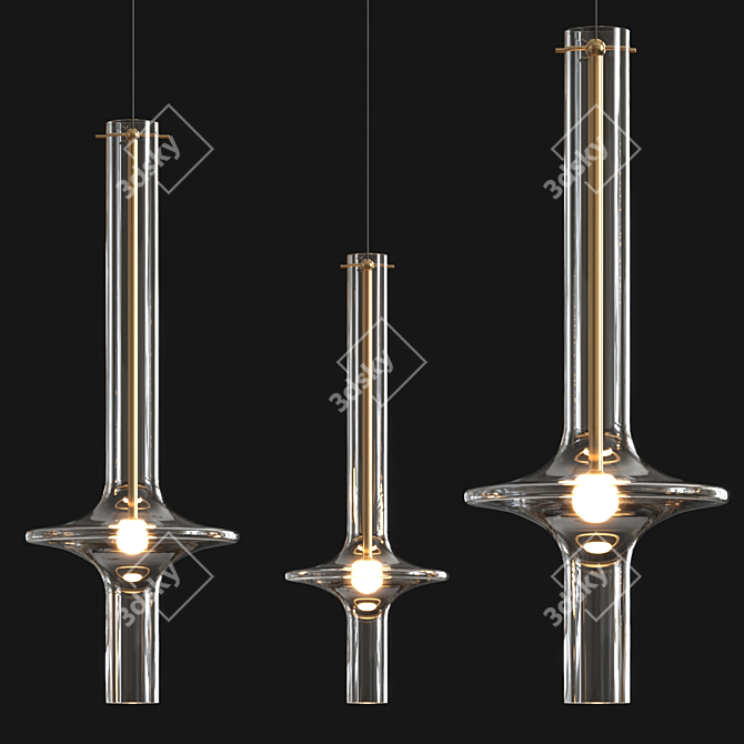 Modern Pendant Light Fixture by Usona 3D model image 1