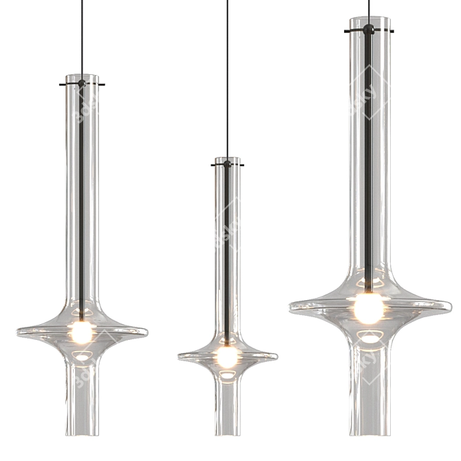 Modern Pendant Light Fixture by Usona 3D model image 2