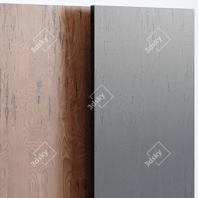 Natural Wood 19 - Triple Material 3D model image 4