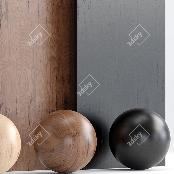 Natural Wood 19 - Triple Material 3D model image 5