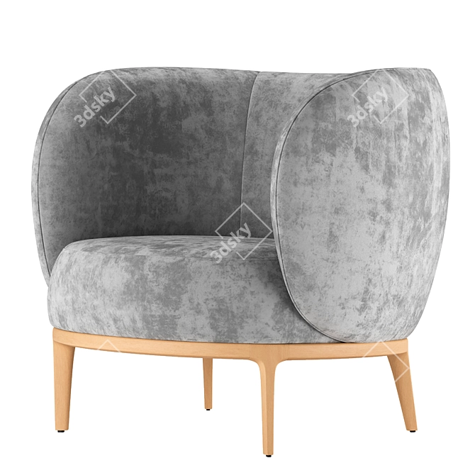 Modern Cozy Cosona Armchair 3D model image 1