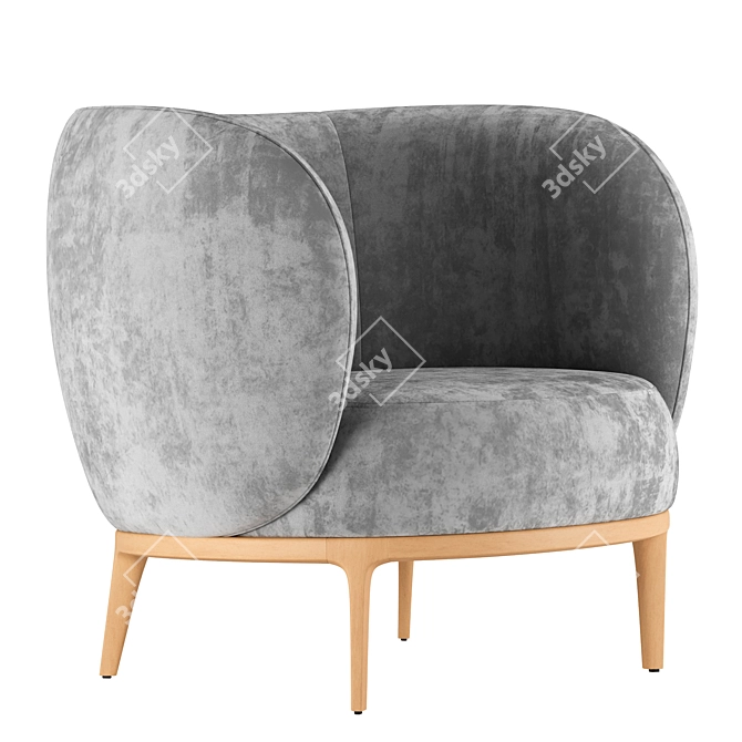 Modern Cozy Cosona Armchair 3D model image 2