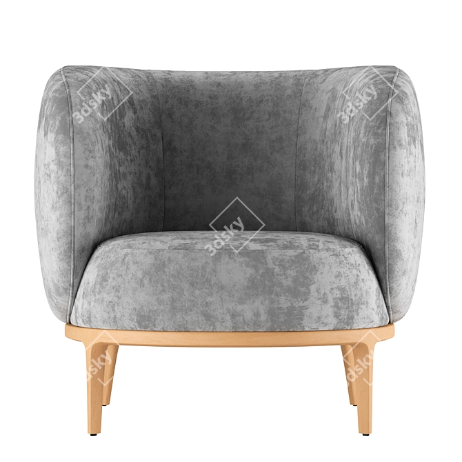 Modern Cozy Cosona Armchair 3D model image 3