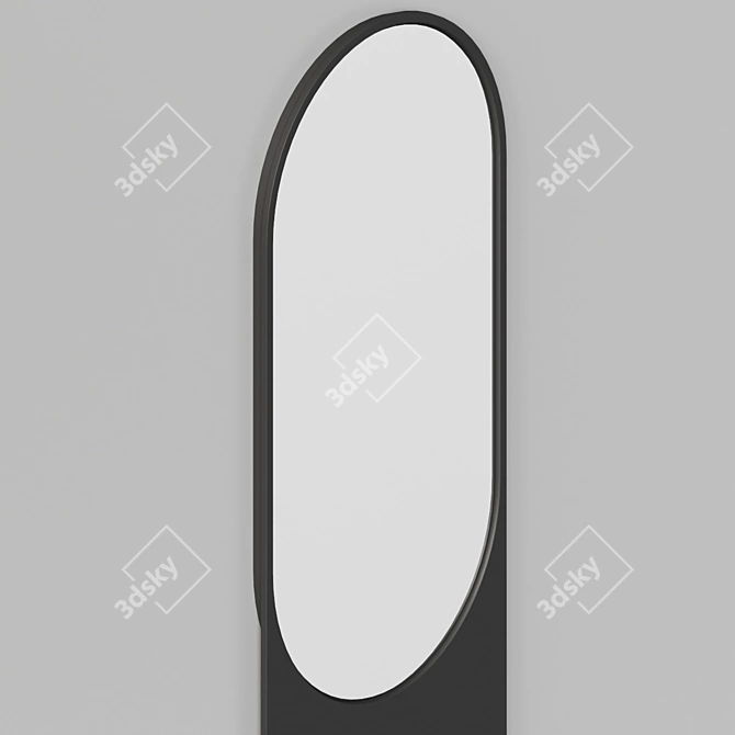 Elegance in an Oval - Elle Decor Wall Mirror 3D model image 3