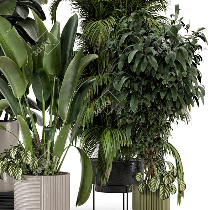Green Oasis: Ferm Living Bau Pot Large Set 3D model image 3