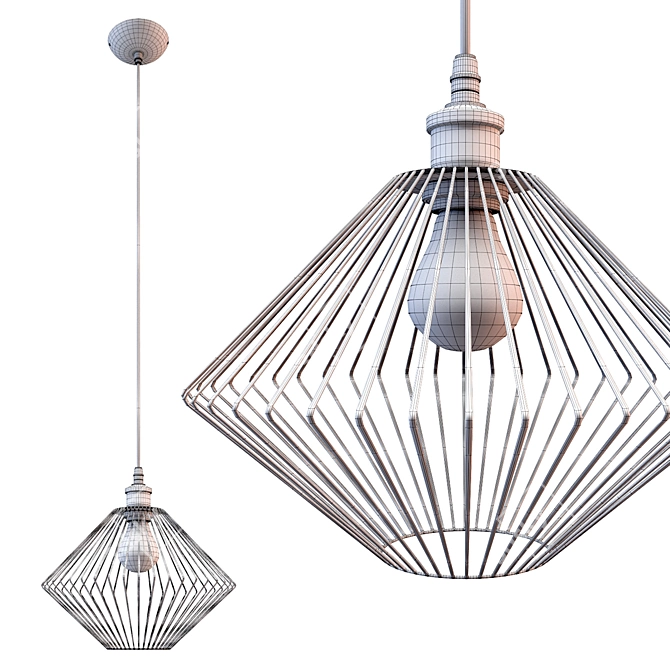 Wire Cage Pendant Light 3D model image 4