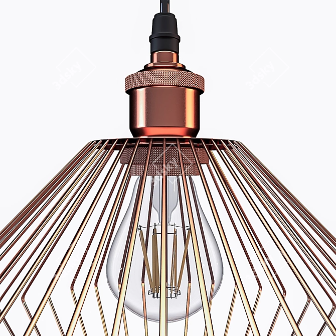 Wire Cage Pendant Light 3D model image 5