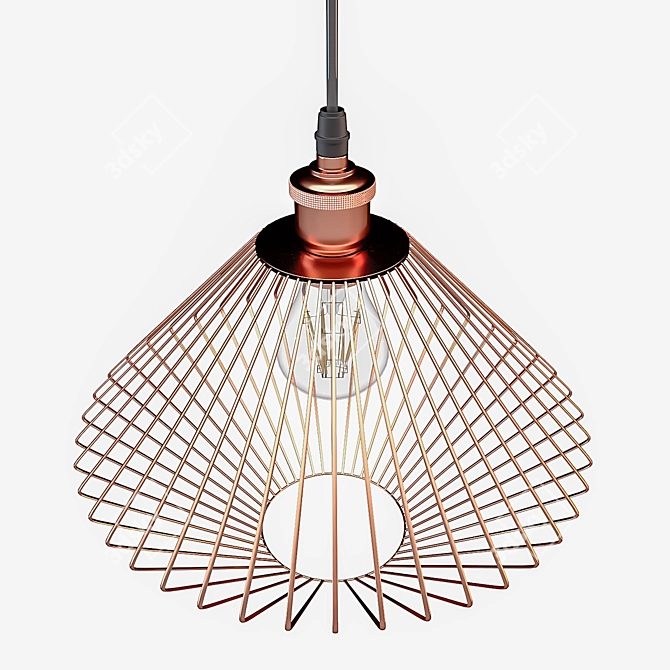 Wire Cage Pendant Light 3D model image 14