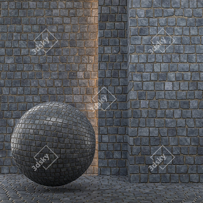 Seamless Pavement Texture 3D model image 1