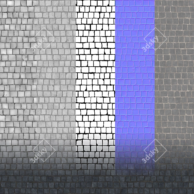 Seamless Pavement Texture 3D model image 2