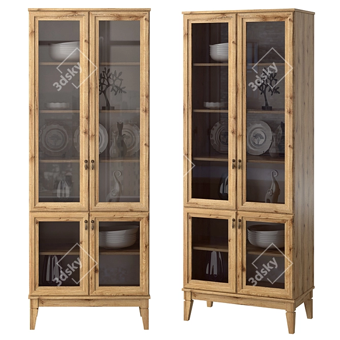 Sleek 454 Display Cabinet 3D model image 1