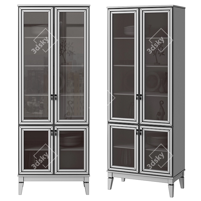 Sleek 454 Display Cabinet 3D model image 2