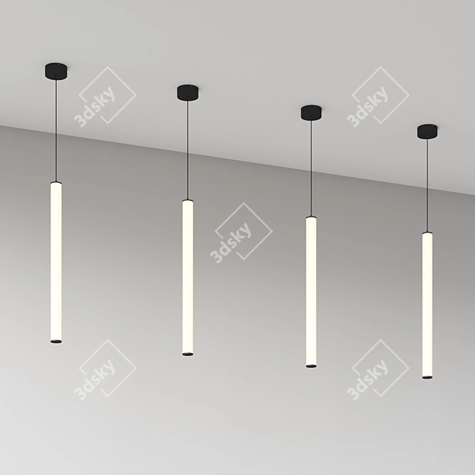 Sleek Caden LED Pendant 3D model image 1