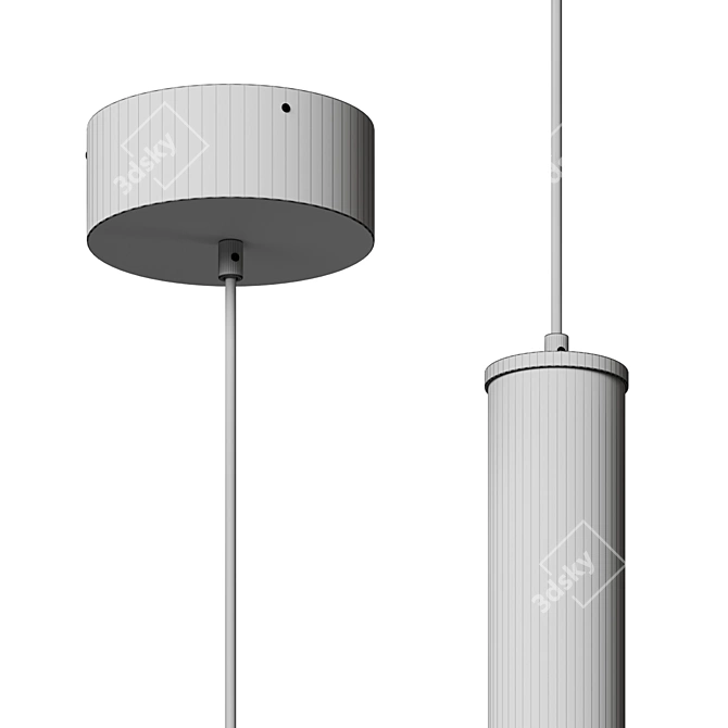 Sleek Caden LED Pendant 3D model image 4