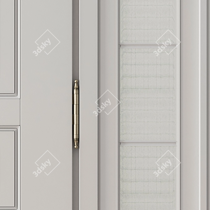 Elegant Glass Front Door - Set 38 3D model image 3