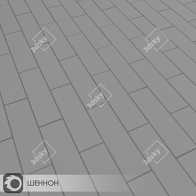 Shannon Ceramic Wall Tile 8.5x28.5, Matte Finish 3D model image 5