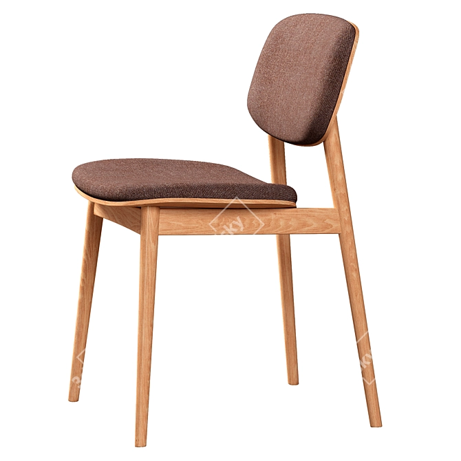 Lando Mid Century Dining Chair with Corona3 Render 3D model image 2