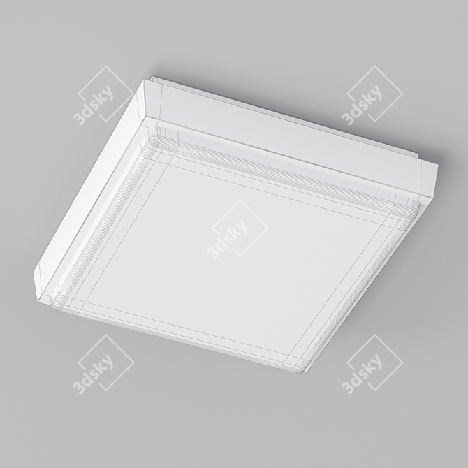 Title: Durable Polycarbonate Luminaire with Diffused Lighting 3D model image 2