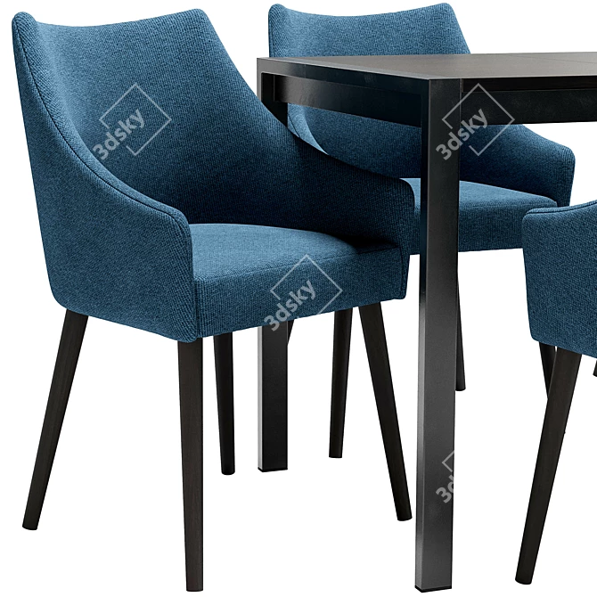 Contemporary Amster Chair and Centaur Table Set 3D model image 5