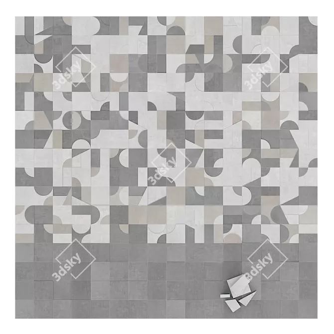 Modular Puzzle Tile - Mutina Collection 3D model image 5
