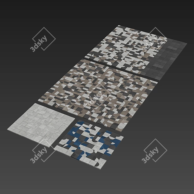 Modular Puzzle Tile - Mutina Collection 3D model image 6