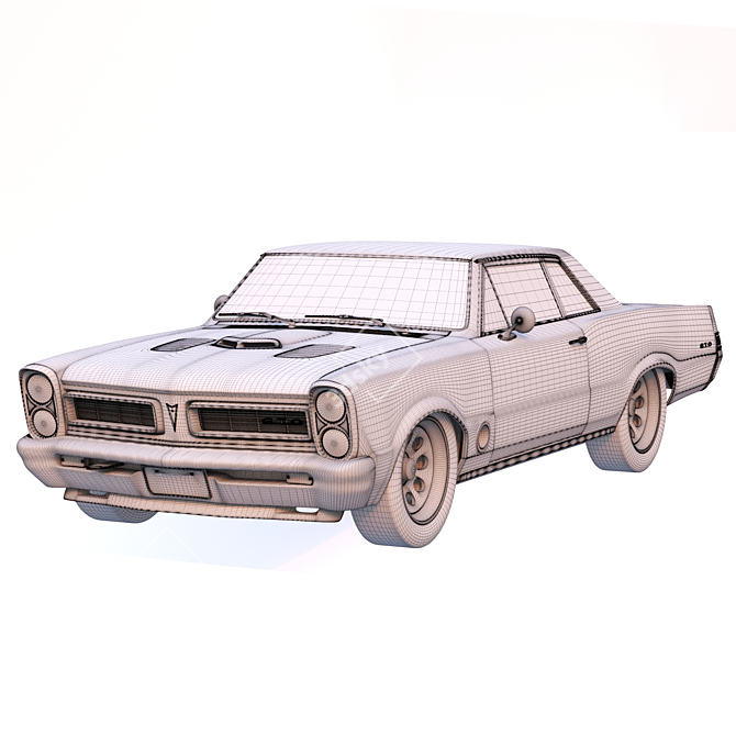 Classic 1965 Pontiac GTO 3D Model 3D model image 3