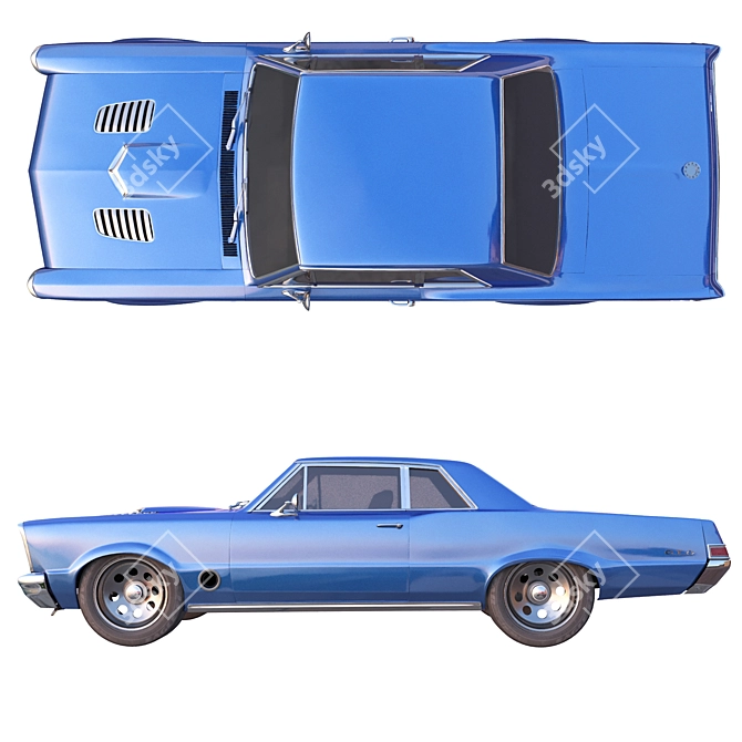 Classic 1965 Pontiac GTO 3D Model 3D model image 6