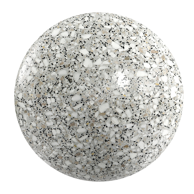 Elegant Veneziano Terrazzo: PBR Seamless Marble 3D model image 1