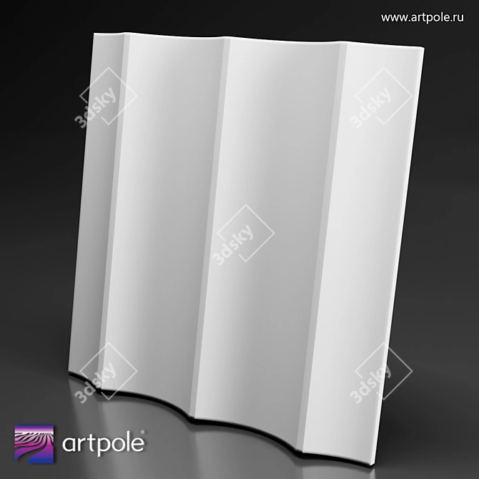 Afina Big 3D Gypsum Panel - Stunning Design Elements 3D model image 5