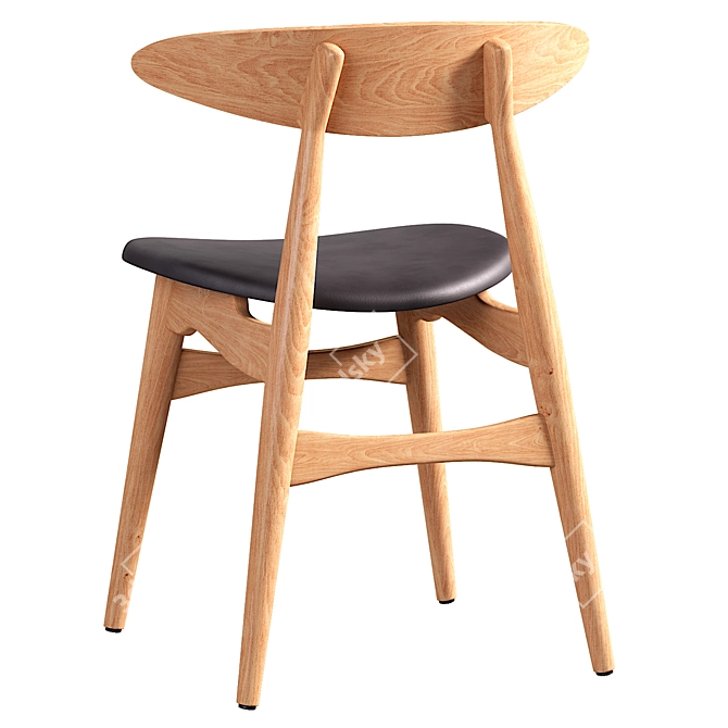 Modern Scandinavian CH33 Chair 3D model image 2