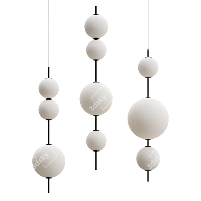 Sleek Onero Pendant Light 3D model image 1