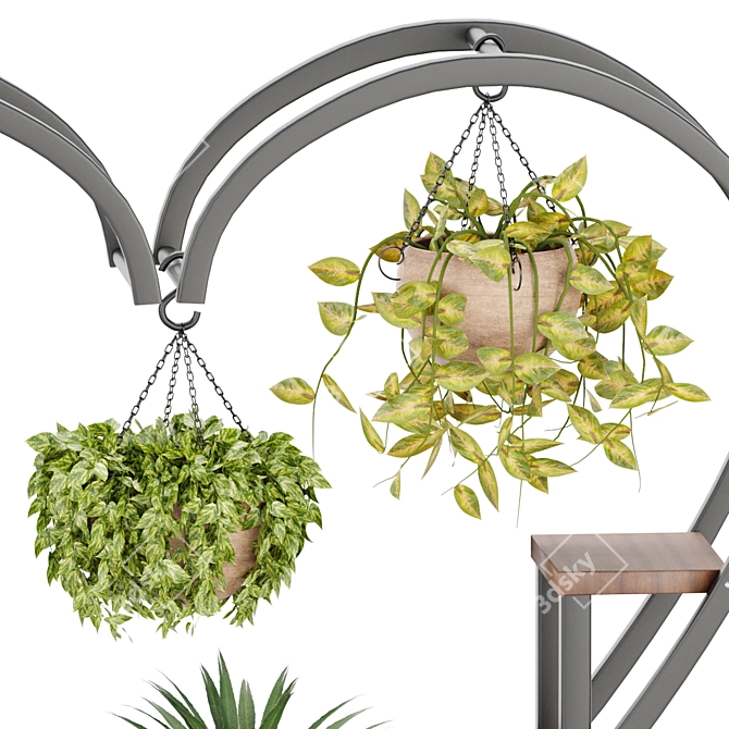 Elegant Indoor Plant Stand - Unique & Stylish 3D model image 3