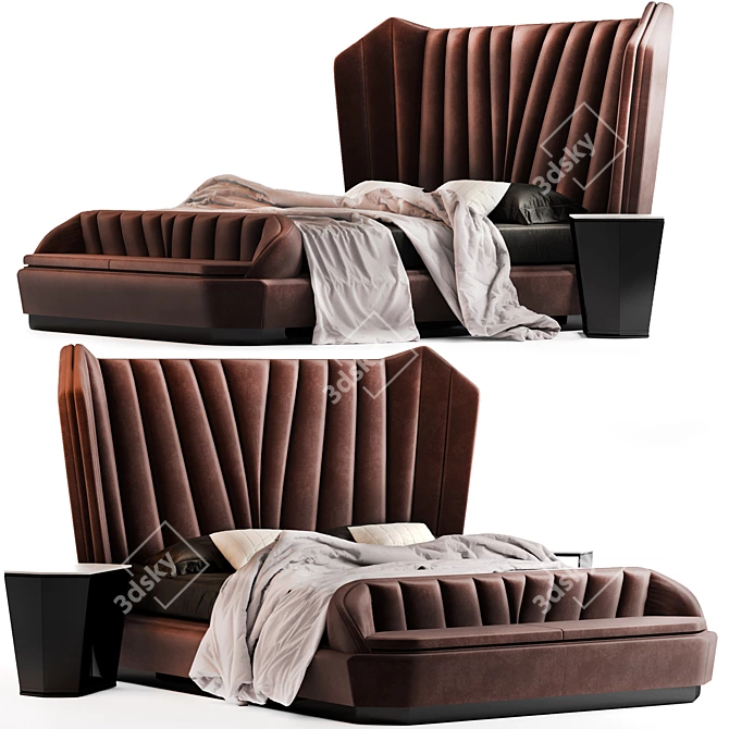 Hemingway Bed Bench: Pure Elegance 3D model image 1