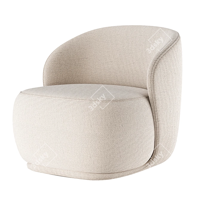 Sleek Pipe Lounge Chair 3D model image 1